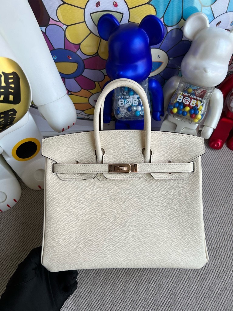 Hermes Birkin 25 Beton Matte Ghw U stamp full set original receipt